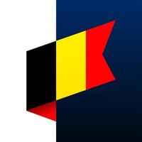 icône de drapeau de coin belge vecteur