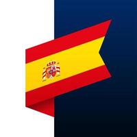 icône de drapeau de coin de l'Espagne. vecteur