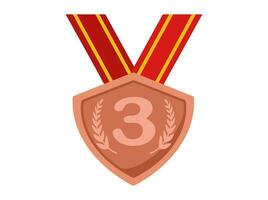 3e endroit bronze médaille illustration vecteur