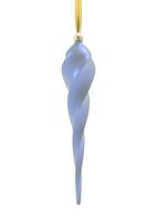 réaliste perle bleu Noël arbre jouet dans le forme de une stalactite, spirale. 3d illustration objet pour Noël conception, maquette. vecteur isolé sur une blanc Contexte