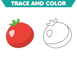 coloration page des légumes pour enfants, vecteur graphique, santé pour les enfants. une Jeu pour les enfants