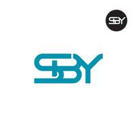 lettre sby monogramme logo conception vecteur