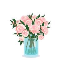 jolies fleurs de printemps et d'été dans un vase vecteur