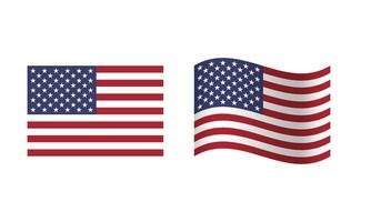 rectangle et vague Etats-Unis drapeau illustration vecteur