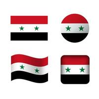 vecteur Syrie nationale drapeau Icônes ensemble