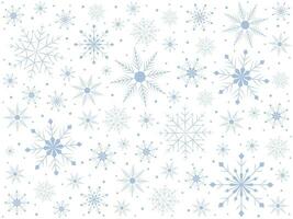 blanc Contexte avec bleu flocons de neige. vecteur illustration pour dépliants, bannières, cartes, affiches, conception. Noël et Nouveau an.