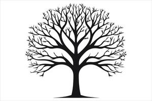 noir arbre clipart silhouette vecteur Coupe et silhouette vecteur