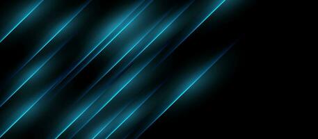 abstrait noir entreprise Contexte avec bleu embrasé lignes vecteur