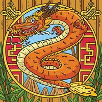 année de le dragon Oriental dragon coloré dessin animé vecteur