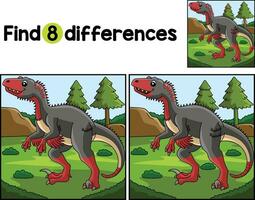 utahraptor dinosaure trouver le différences vecteur