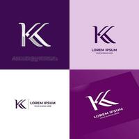 kk initiale moderne typographie emblème logo modèle pour affaires vecteur