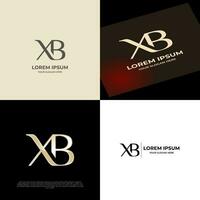 xb initiale moderne luxe logo modèle pour affaires vecteur