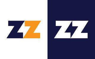 création de logo lettre zz vecteur