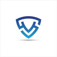 sv lettre bouclier forme logo conception icône vecteur