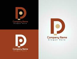 lettre dp logo collection pour affaires vecteur