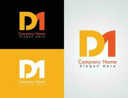 lettre dm logo collection pour affaires vecteur