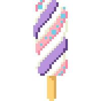 la glace crème dessin animé icône dans pixel style vecteur