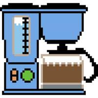 café machine dessin animé icône dans pixel style vecteur