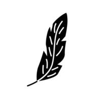 vecteur plume symbole logo sur blanc Contexte tribal pochoir tatouage conception vecteur illustratration