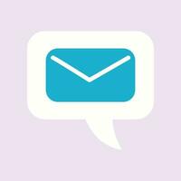 vecteur message icône courrier enveloppe SMS icône conception sur blanc