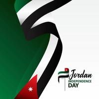 fond de conception joyeux jour de l'indépendance de la jordanie vecteur