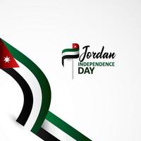 fond de conception joyeux jour de l'indépendance de la jordanie vecteur