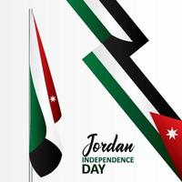 fond de conception joyeux jour de l'indépendance de la jordanie vecteur