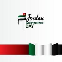 fond de conception de la fête de l'indépendance de la jordanie vecteur