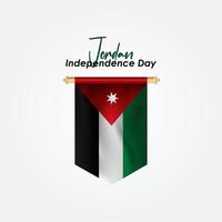 fond de conception joyeux jour de l'indépendance de la jordanie vecteur
