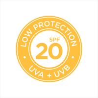 Protection UV, protection solaire, faible SPF 20 vecteur