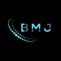 bmj lettre logo Créatif conception. bmj unique conception. vecteur