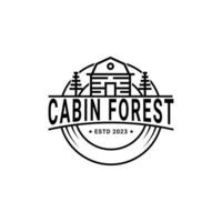 chalet forêt cabine logo des idées vecteur