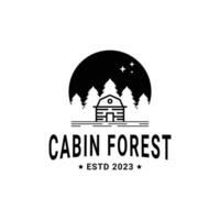 Journal cabine forêt cabine logo des idées vecteur