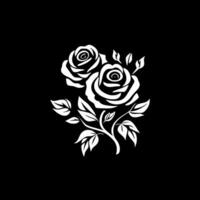 des roses - minimaliste et plat logo - vecteur illustration