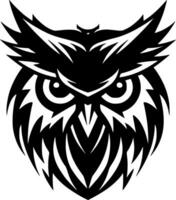 hibou, noir et blanc vecteur illustration