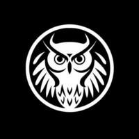 hibou - minimaliste et plat logo - vecteur illustration