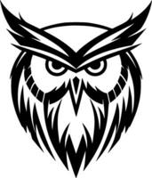 hibou - minimaliste et plat logo - vecteur illustration