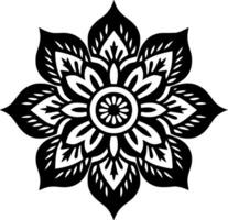 mandala, noir et blanc vecteur illustration