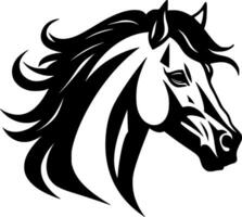 cheval, noir et blanc vecteur illustration