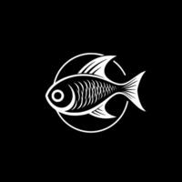 poisson, minimaliste et Facile silhouette - vecteur illustration