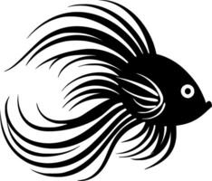 poisson, minimaliste et Facile silhouette - vecteur illustration