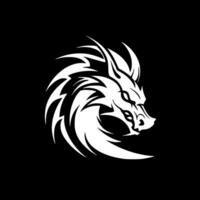 dragon - minimaliste et plat logo - vecteur illustration