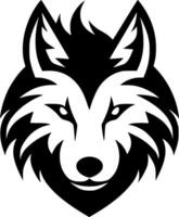 Loup - minimaliste et plat logo - vecteur illustration