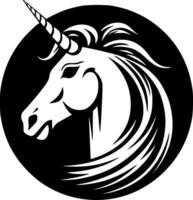 Licorne, noir et blanc vecteur illustration