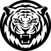 tigre, noir et blanc vecteur illustration