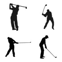 icône de la personne en jouant le golf vecteur illustration conception