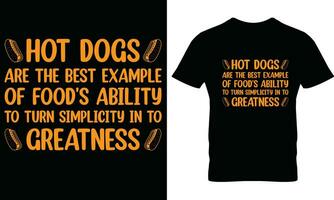 Hot-dog T-shirt conception vecteur graphique