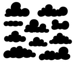 une ensemble de nuage clipart vecteur