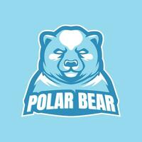 polaire ours calme logo mascotte vecteur