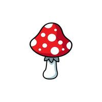 plat illustration de rouge champignon. vecteur